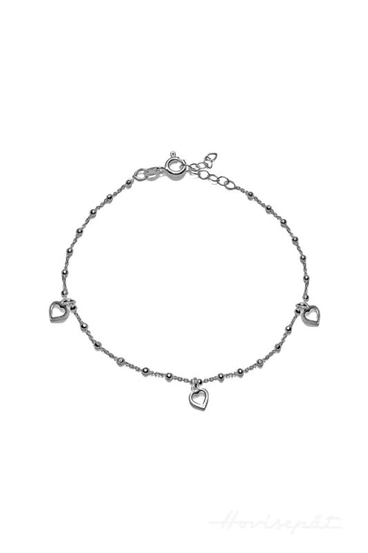 Hopeanilkkaketju Sydämillä