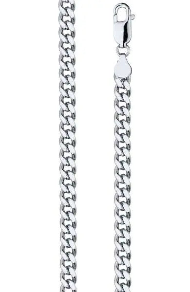 Miesten hopeinen panssariketju 9,5 mm