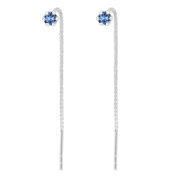 Hopeiset ketjukorvakorut E-15417sin