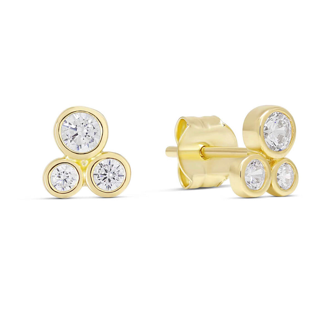 14K kultakorvakorut zirkoneilla K-E12575Z Korutuote