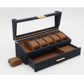 Watch Box For Six Watches Blue