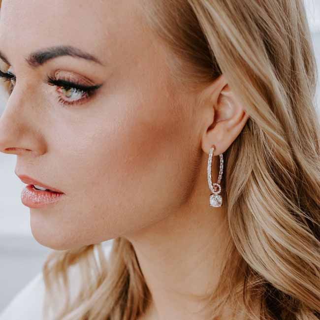 Marmara Sterling Infinity ruusukullatut hopeakorvakorut
