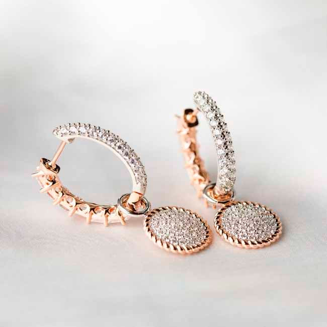 Marmara Sterling ruusukullatut hopeakorvakorut
