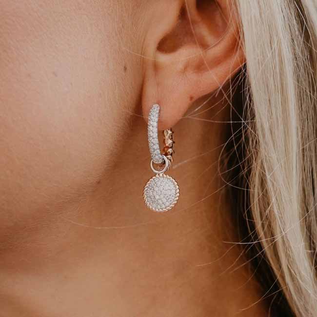Marmara Sterling ruusukullatut hopeakorvakorut