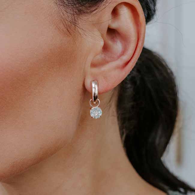 Marmara Sterling ruusukullatut roikkuvat hopeakorvakoruhelat