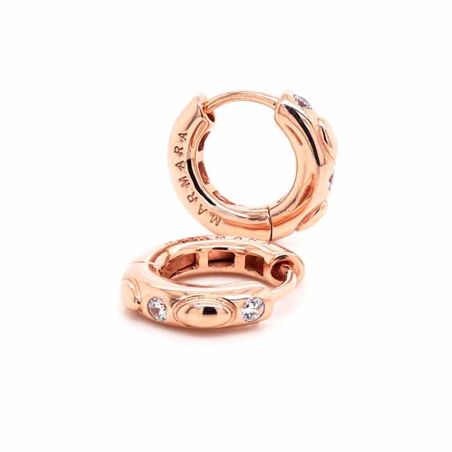 Marmara Sterling ruusukullatut hopeakorvakorut