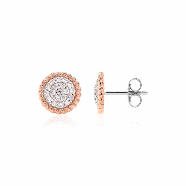 Marmara Sterling ruusukullatut hopeakorvakorut