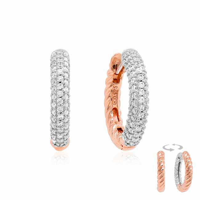 Marmara Sterling ruusukullatut hopeakorvakorut