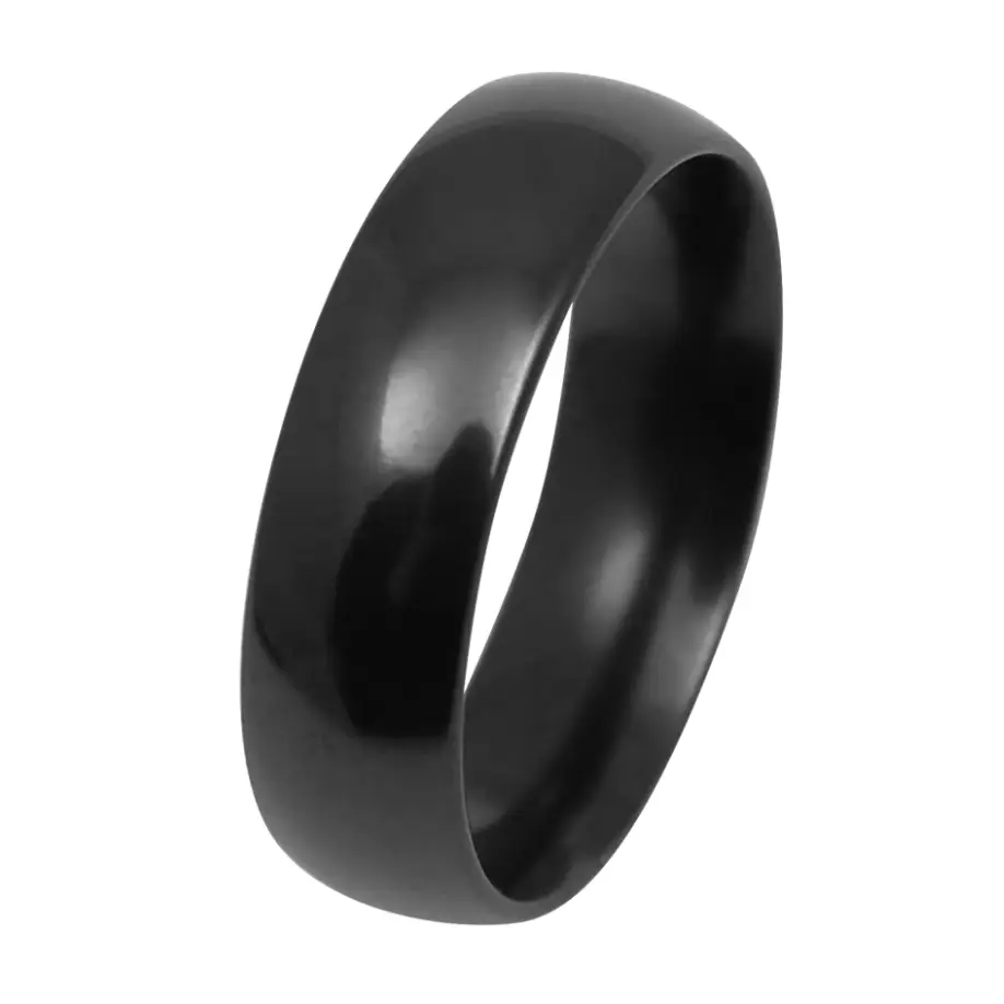 Kohinoor Duetto Black Edition kiiltävä musta kihlasormus 006-090 Kohinoor