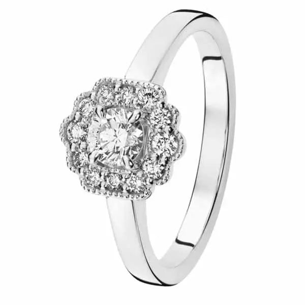 Kohinoor Aino timanttisormus valkotopaasi 033-508V-18