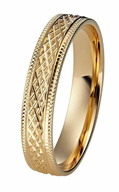 Kohinoor timanttileikattu kihlasormus keltakulta 4 mm 003-622