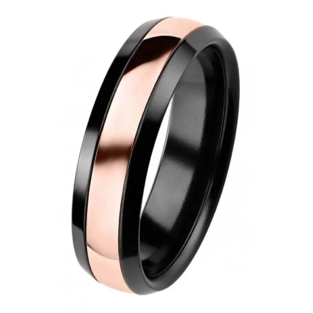 Kohinoor Black Duetto Edition kihlasormus musta 6 mm 006-092P