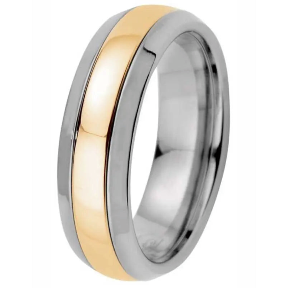 Kohinoor Duetto titaani kihlasormus 6 mm 006-067