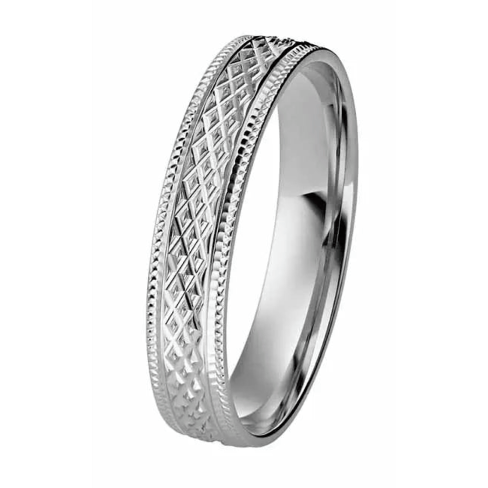 Kohinoor  kihlasormus valkokulta 4 mm 003-622V