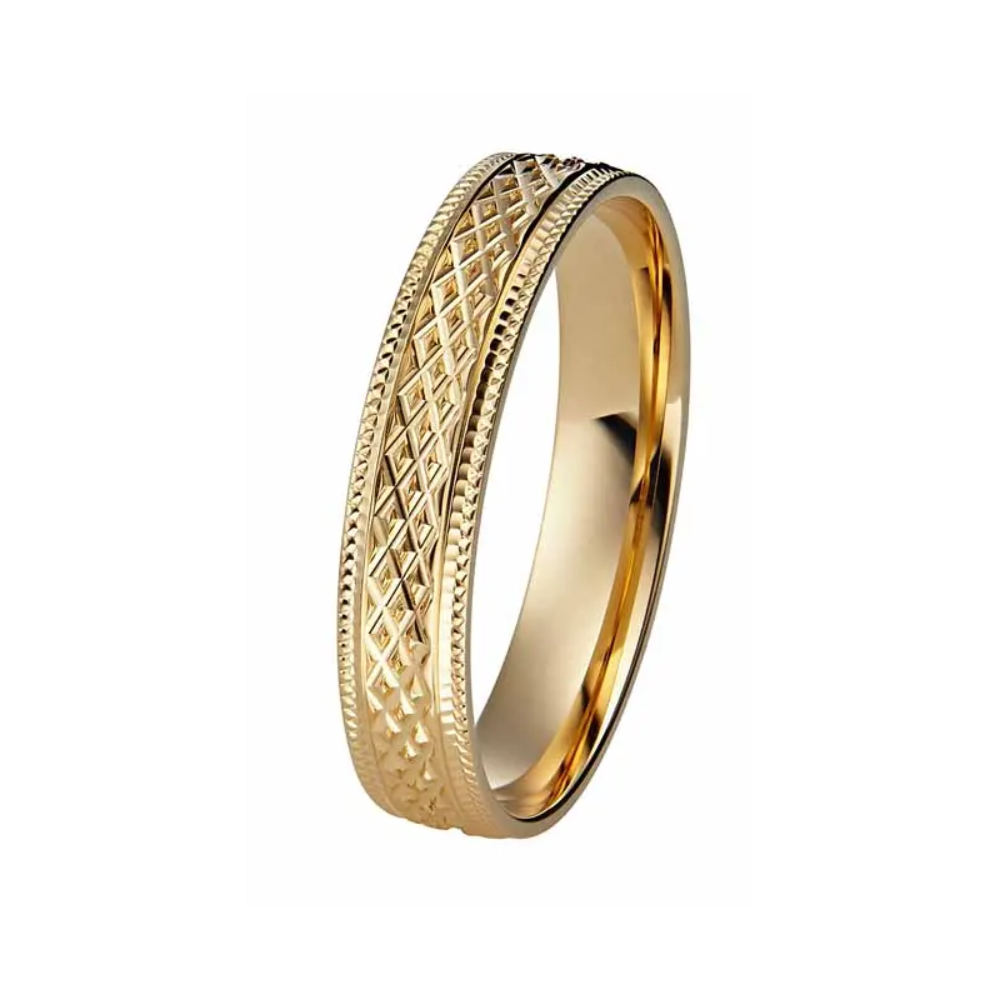 Kohinoor timanttileikattu kihlasormus keltakulta 4 mm 003-622 Kohinoor
