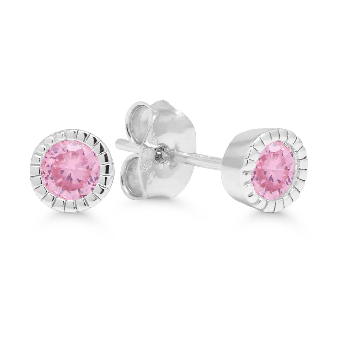 Korutuote Hopekorvakorut Pinkki Zirkonia E-1528pink