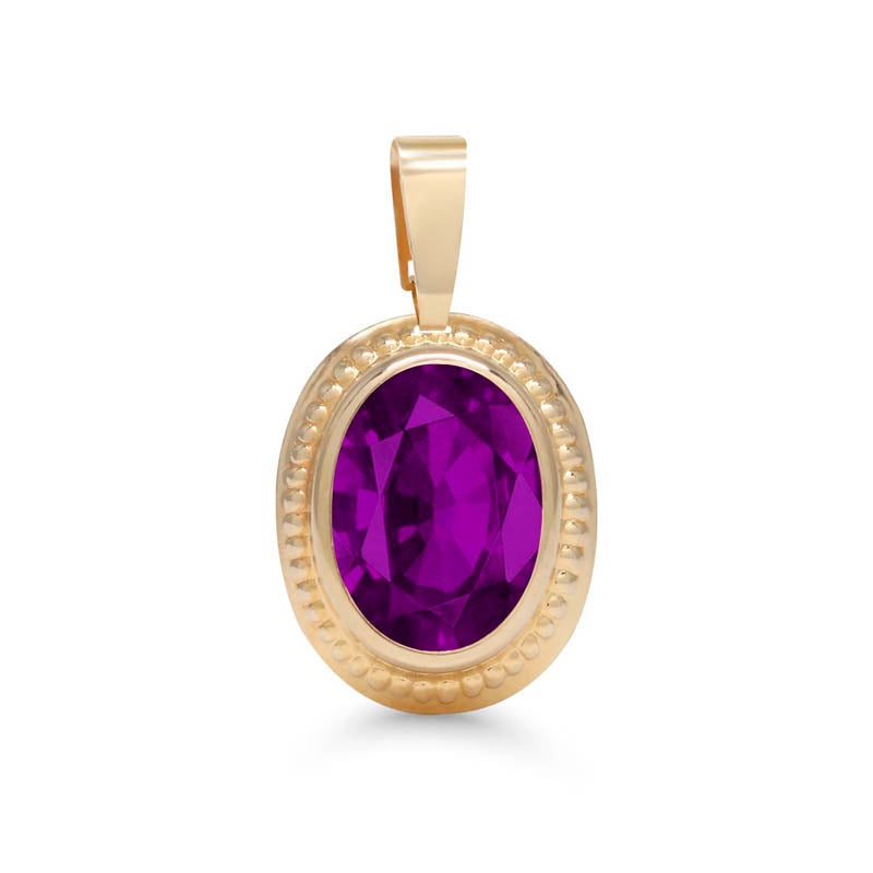 Korutuote Kultainen Ovaali Riipus Violetti 26-1013amet