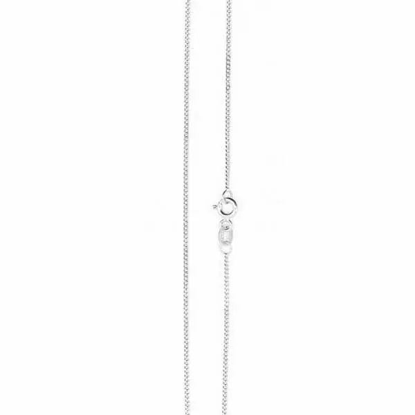 Korutuote panssariketju, 14k valkokulta, 1,0 mm
