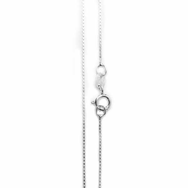 Venetsiaketju, 14k valkokulta, 0,6 mm