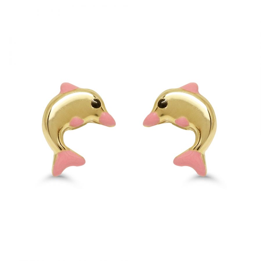 Korvakorut Pinkki Delfiini Kulta 172441pink