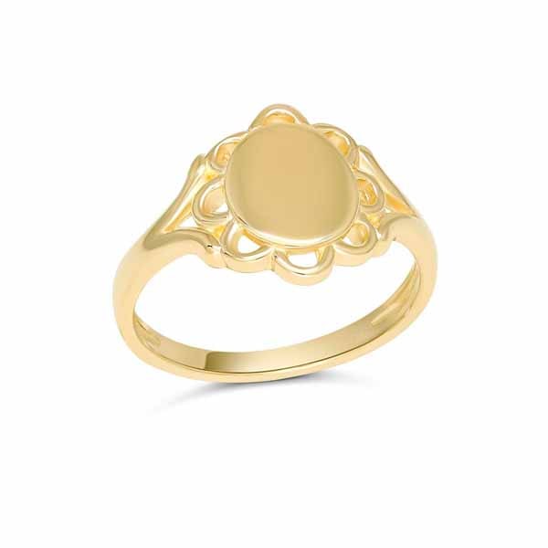 Kullattu hopeinen kastesormus SBR-8132ZG