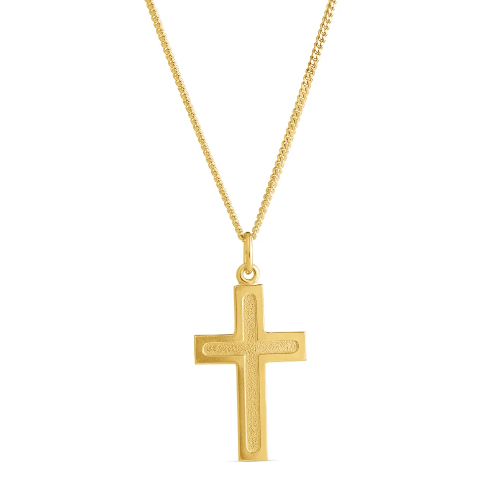 Kullattu iso rippiristi 5256641500 Top Gold