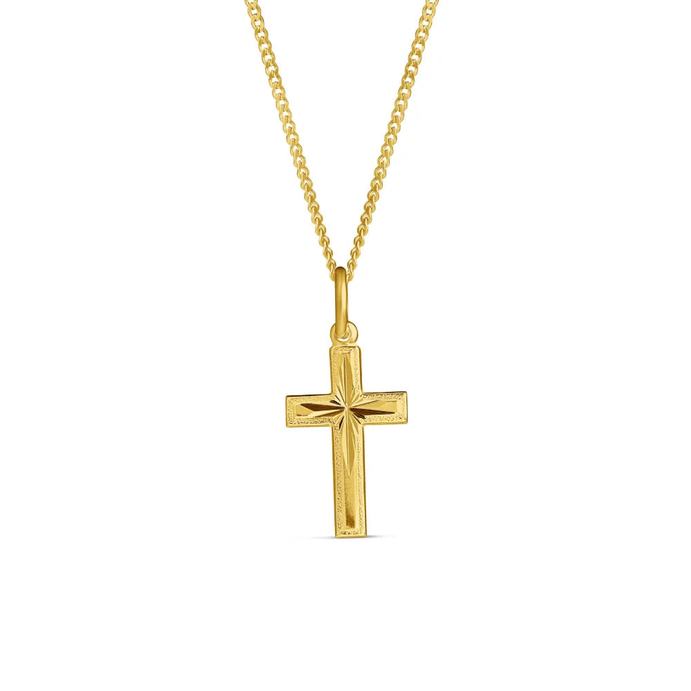 Kullattu hopeinen rippiristi Top Gold
