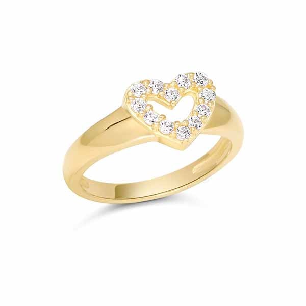 Kultainen kastesormus sydän BR-8135Z