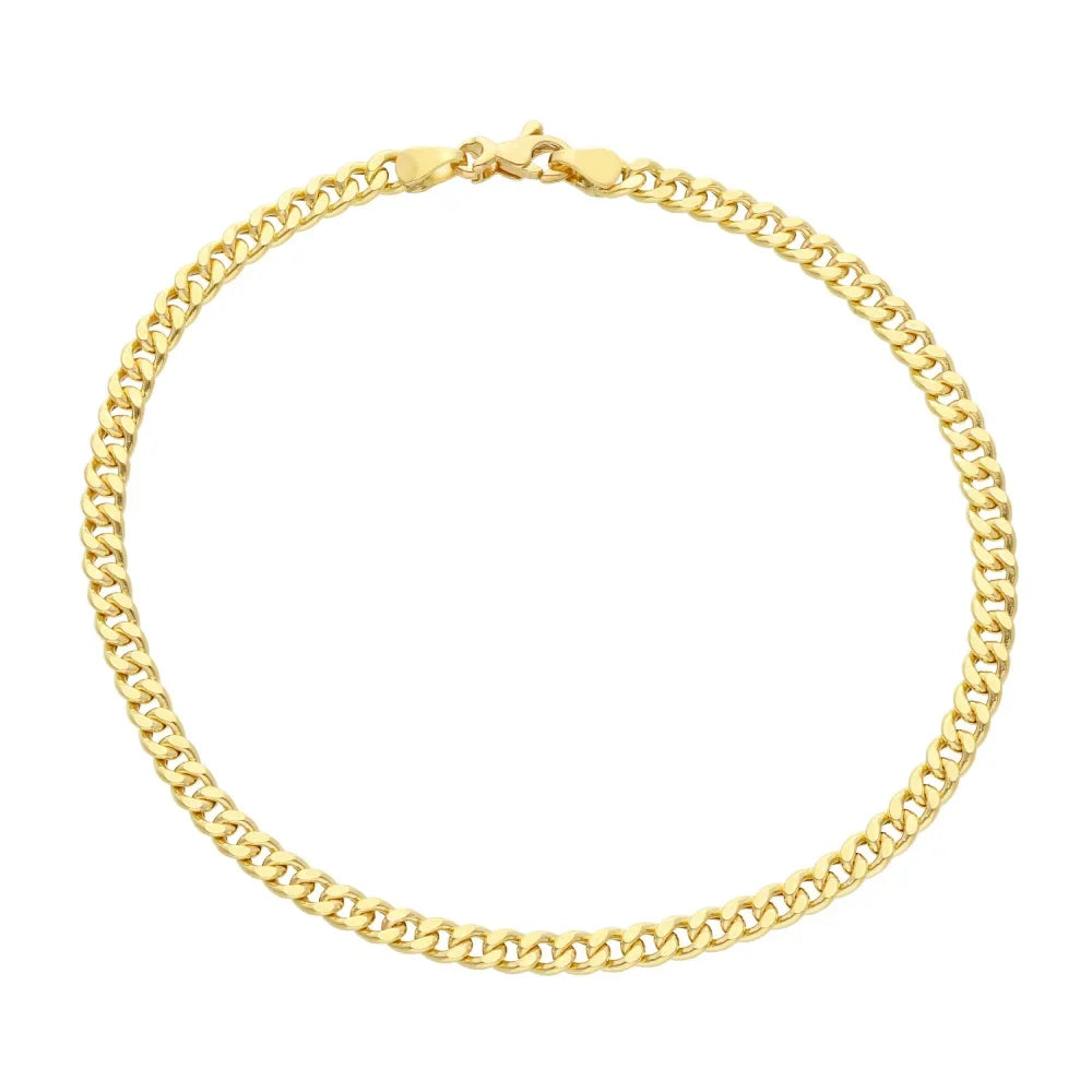 Kultainen panssariranneketju 3,5 mm 14K Keltakulta