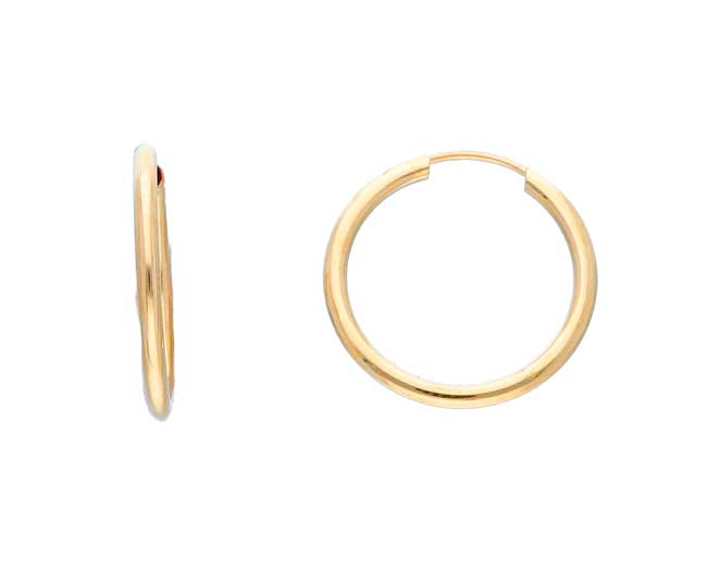 Kultaiset korvarenkaat 1,2 x 16 mm