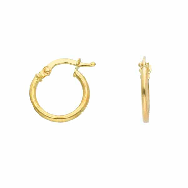 Kultaiset korvarenkaat 13 mm