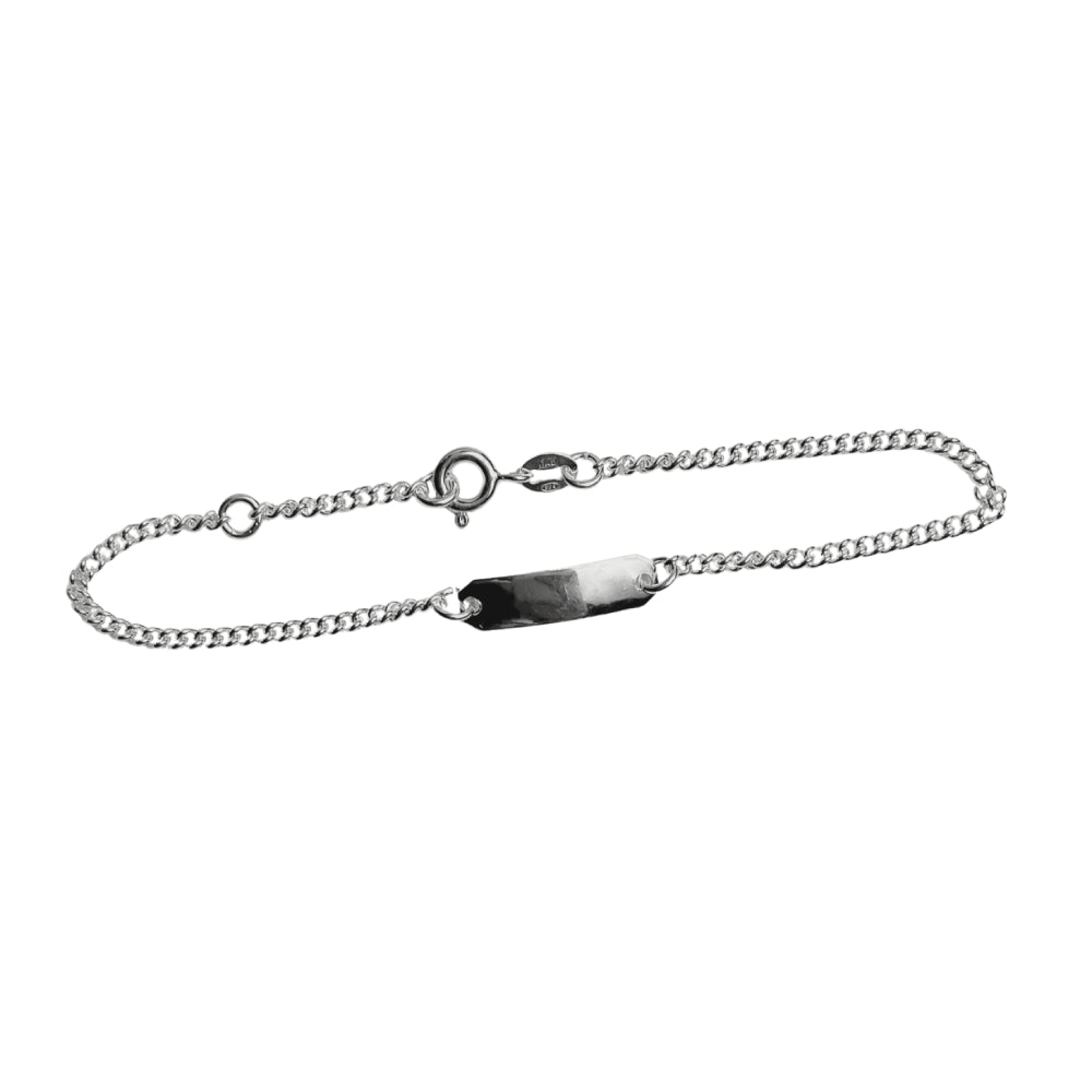 Lasten hopeinen ranneketju laatalla 16/18 cm