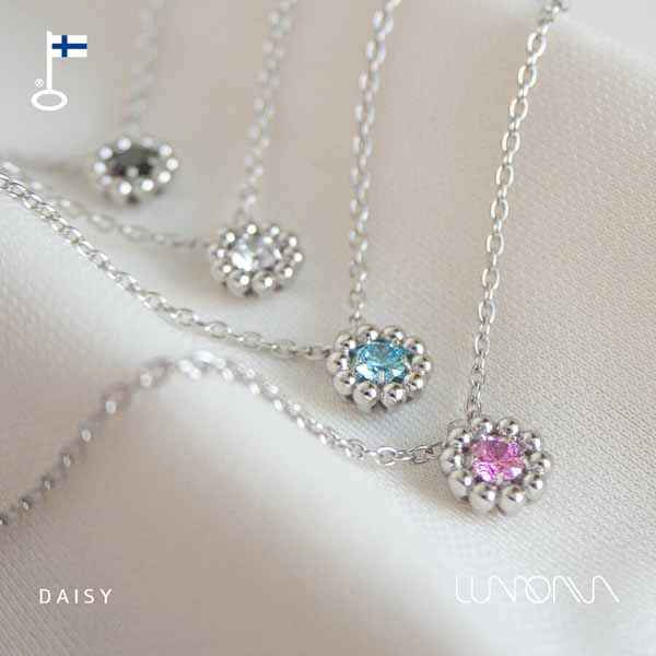 Lumoava Daisy riipus pinkki pieni

