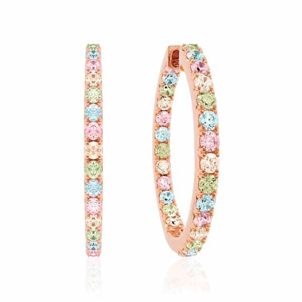 Marmara Sterling Infinity ruusukullatut korvarenkaat