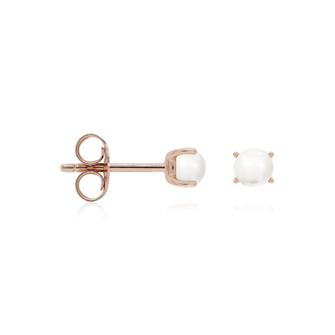 Marmara Sterling ruusukullatut helmikorvakorut 4 mm