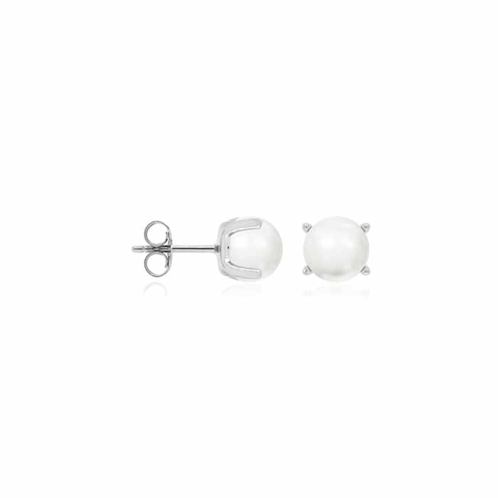Marmara Sterling hopeiset helmikorvakorut 6 mm