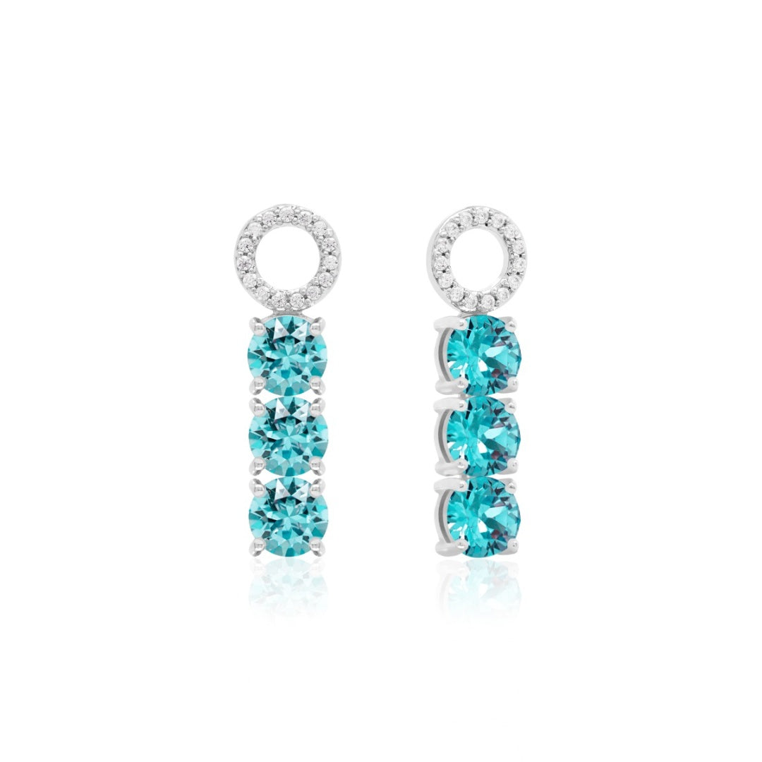 Marmara Sterling hopeiset korvakoruhelat KR854BLU