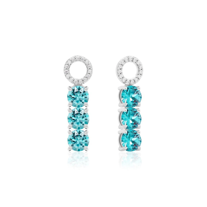 Marmara Sterling hopeiset korvakoruhelat KR854BLU