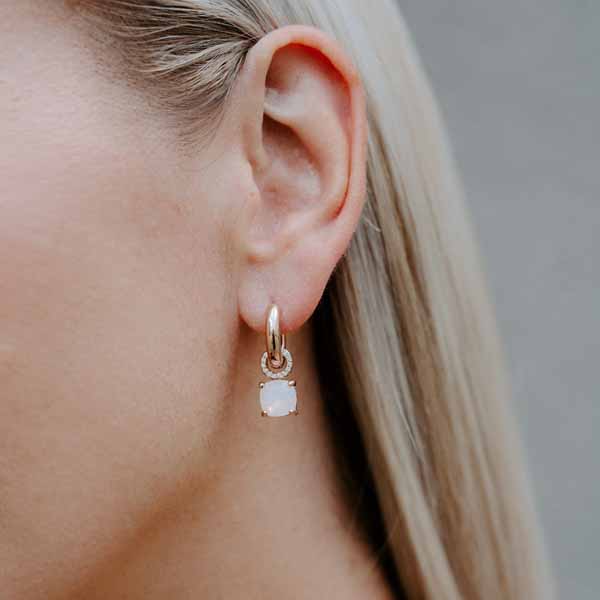 Marmara Sterling ruusukullatut korvarenkaat KR795G