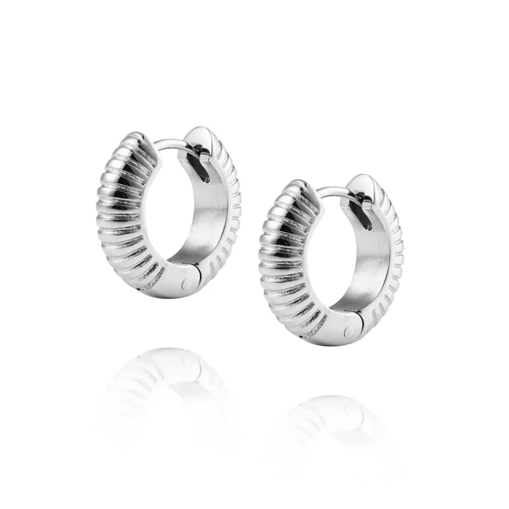 Mockberg Ribbed Hoops Medium Korvakorut MO296 Mockberg