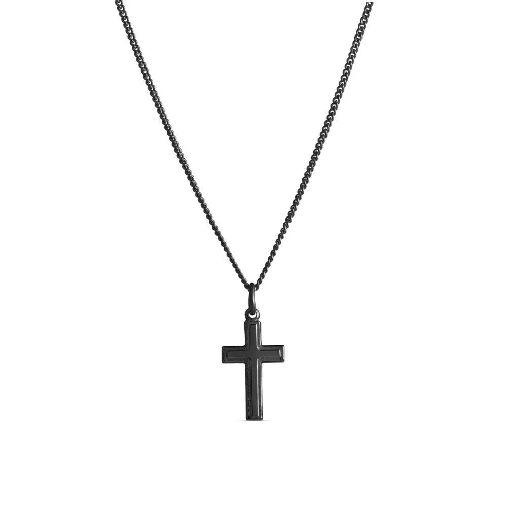Musta hopeinen rippiristi 4256673500 Top Gold