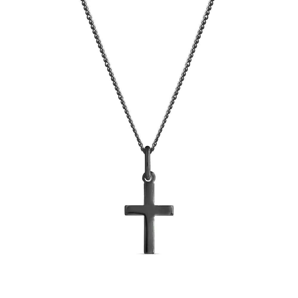 Musta hopeinen rippiristi 4256743500 Top Gold