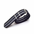 Sisu NATO strap black-grey striped