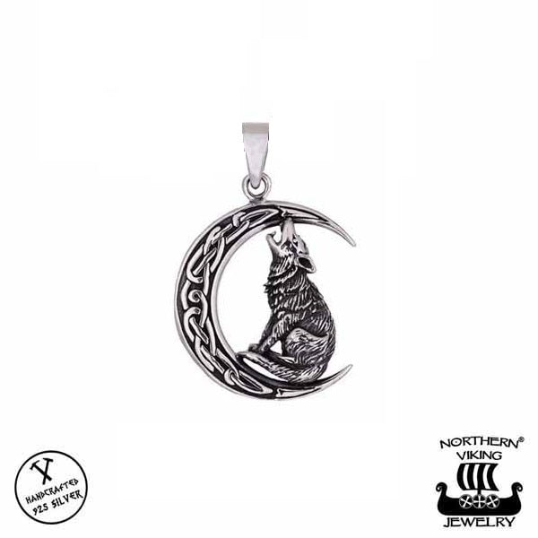 Northern Viking Jewelry Moon Wolf 