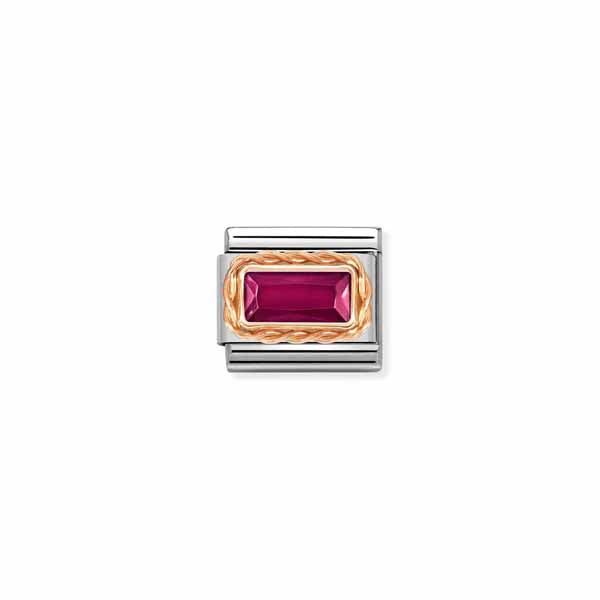Nomination Classic Faceted Baguette punainen