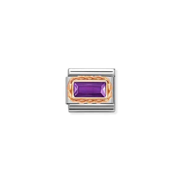 Nomination Classic Faceted Baguette violetti
