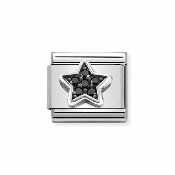 Nomination Classic Silvershine Zirkonia Black Heart
