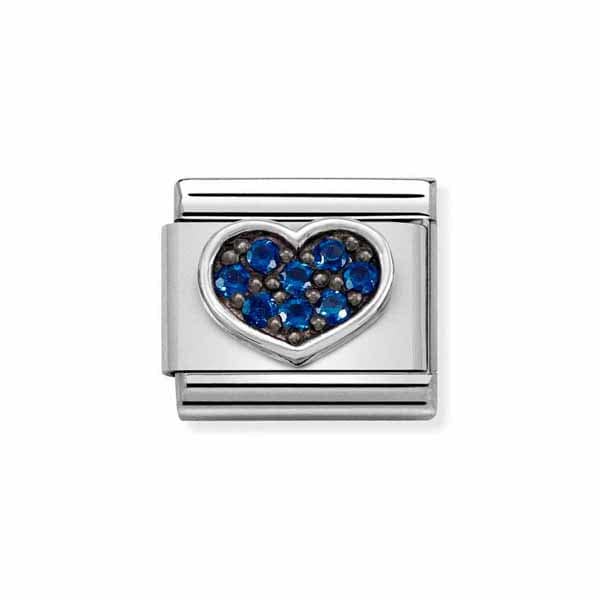 Nomination Classic Silvershine Zirkonia Blue Heart
