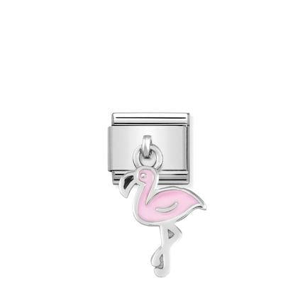 Nomination Classic Silvershine Charm Flamingo