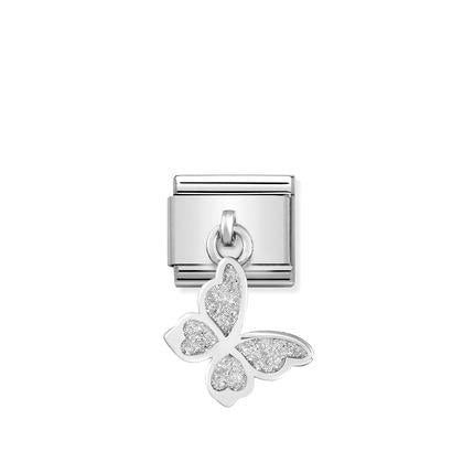 Nomination Classic Silvershine Charm Glitter Perhonen